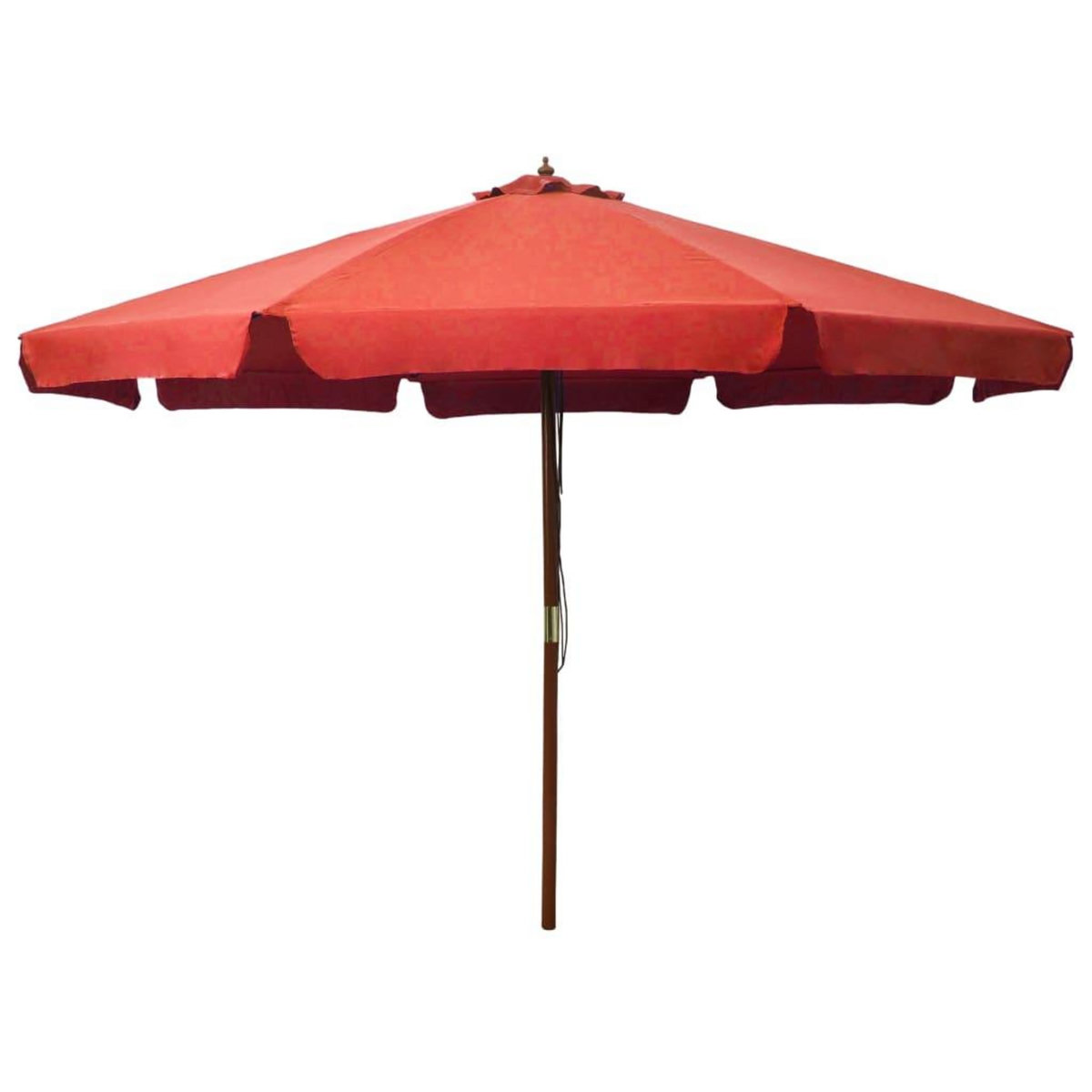 VIDAXL Parasol d'exterieur avec mat en bois 330 cm Terre cuite