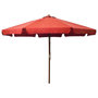 Voir la diapositive 1 : VIDAXL Parasol d'exterieur avec mat en bois 330 cm Terre cuite