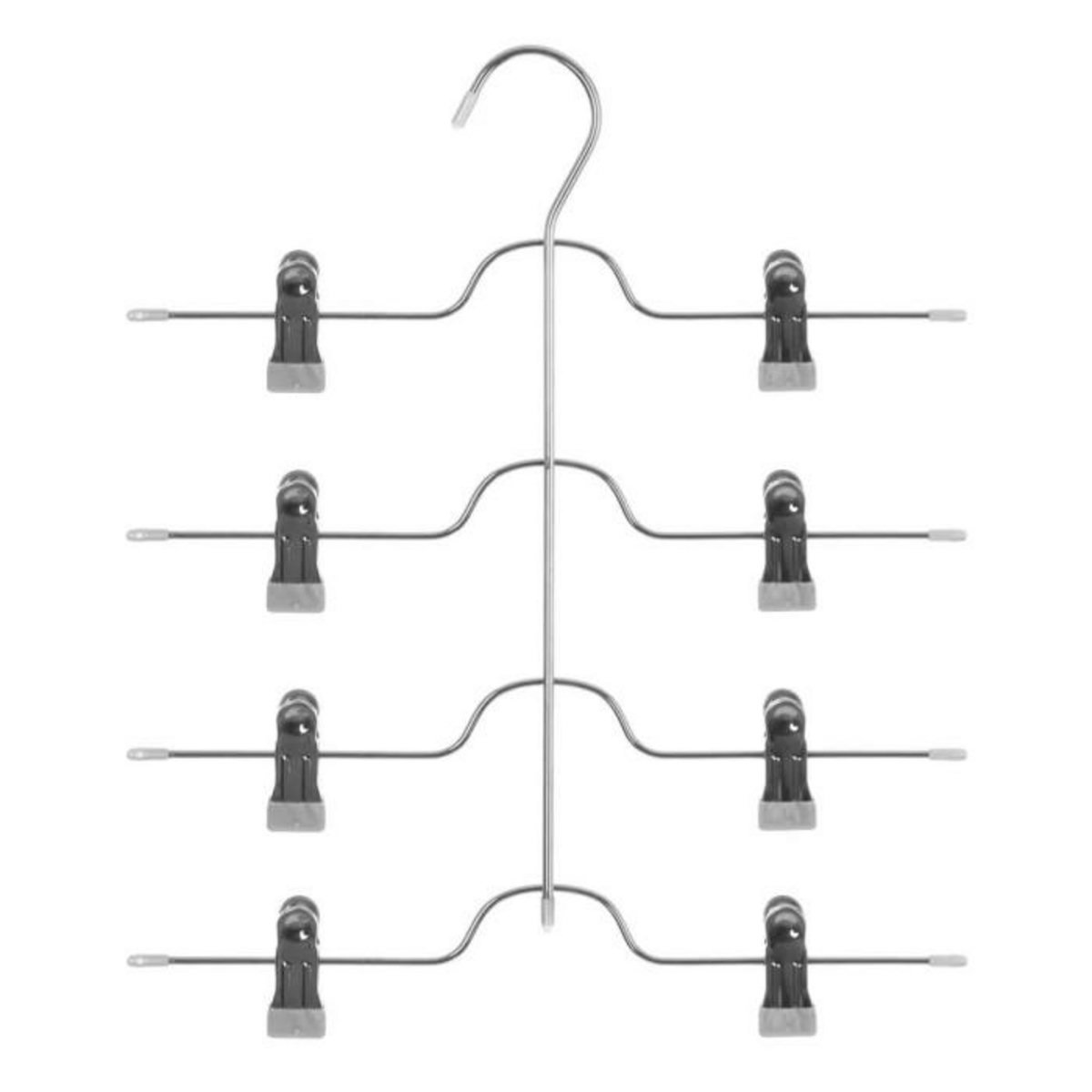FIVE Cintre à Pince en Métal  4 Pantalons  36cm Argent
