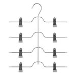 FIVE Cintre à Pince en Métal  4 Pantalons  36cm Argent