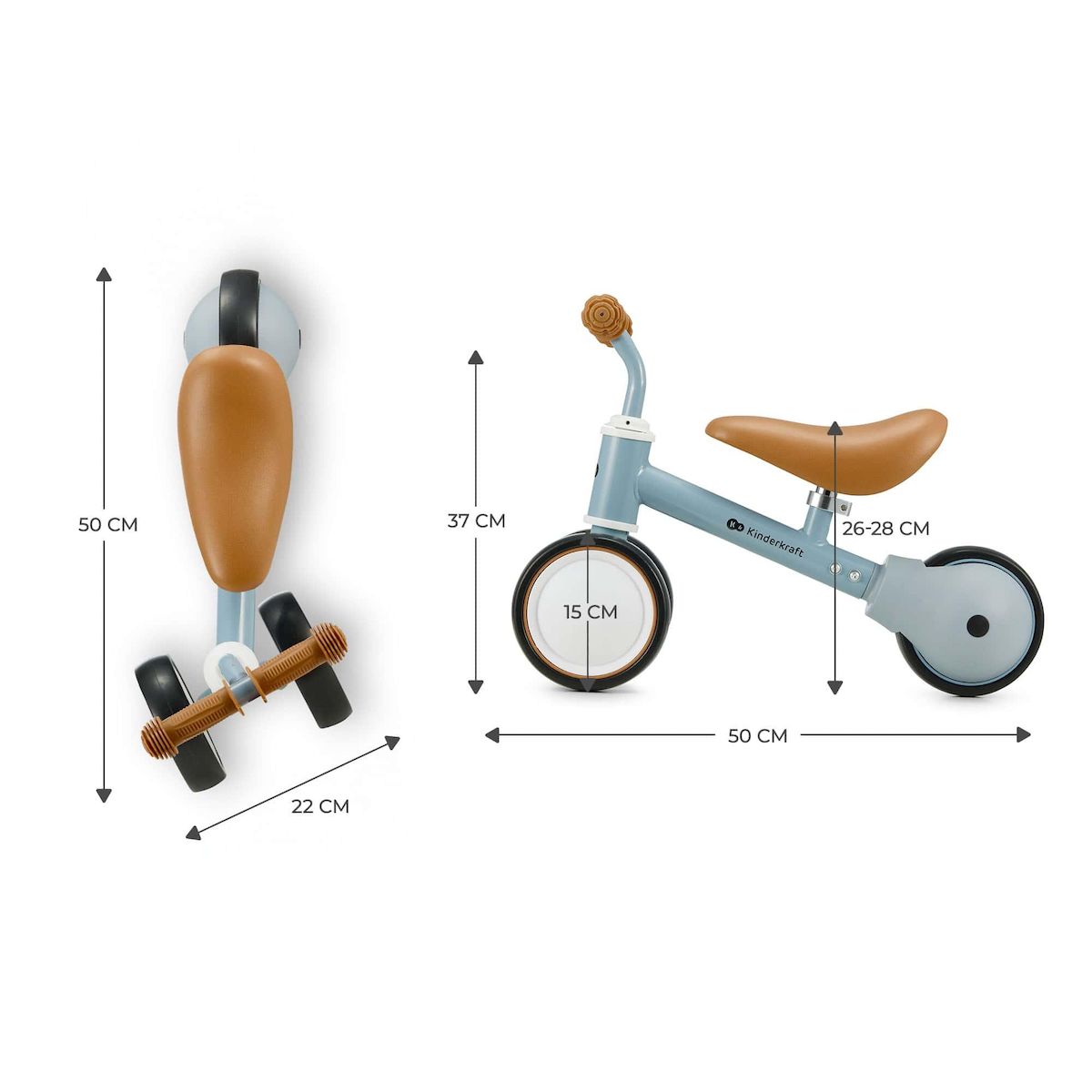 KINDERKRAFT Draisienne pour enfants - vélo d'équilibre 18 mois à 3 ansDraisienne pour enfants - vélo d'équilibre 18 mois à 3 ans