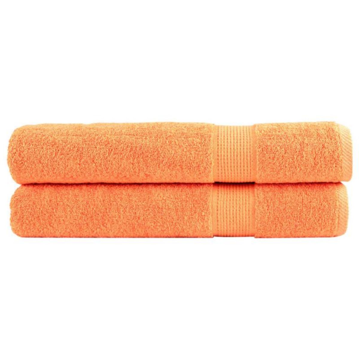 VIDAXL Serviettes de sauna de qualité supérieure SOLUND 2 pcs orange