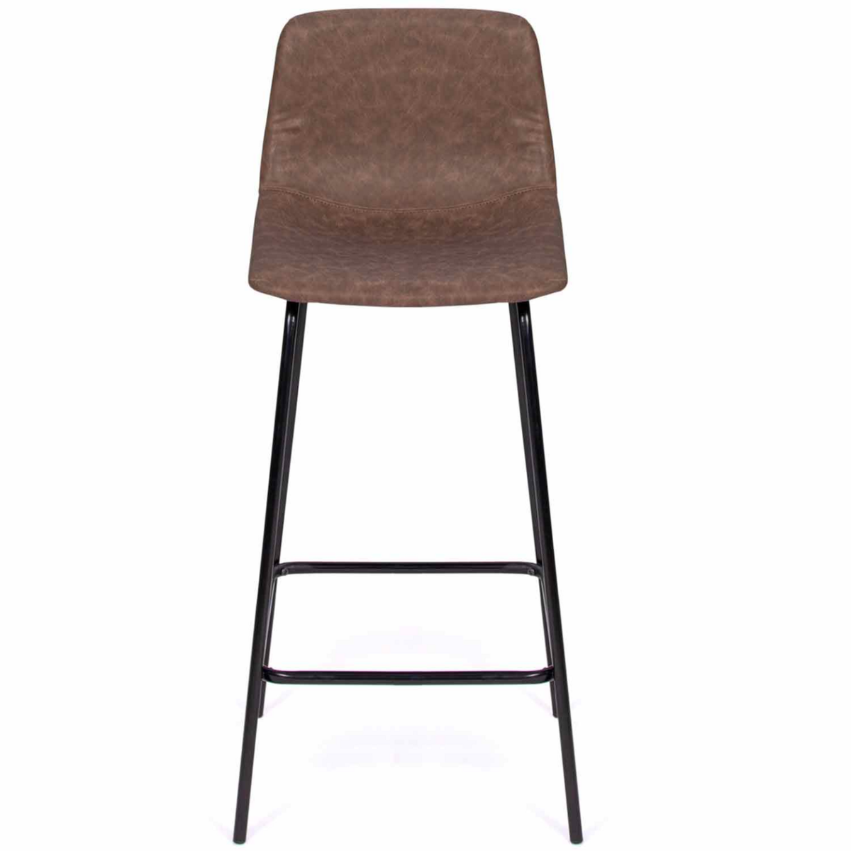 ID MARKET Lot de 4 tabourets de bar SPRING marron vintage