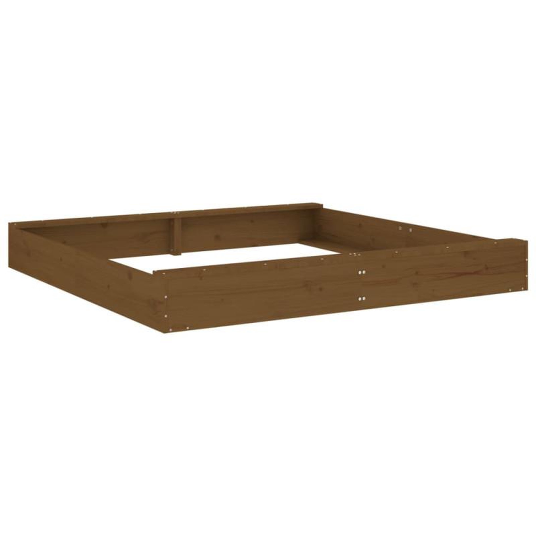 Voir la diapositive 6 : VIDAXL Bac à sable avec sièges marron miel carré bois de pin massif