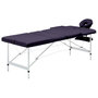 Voir la diapositive 1 : VIDAXL Table de massage pliable 3 zones Aluminium Violet