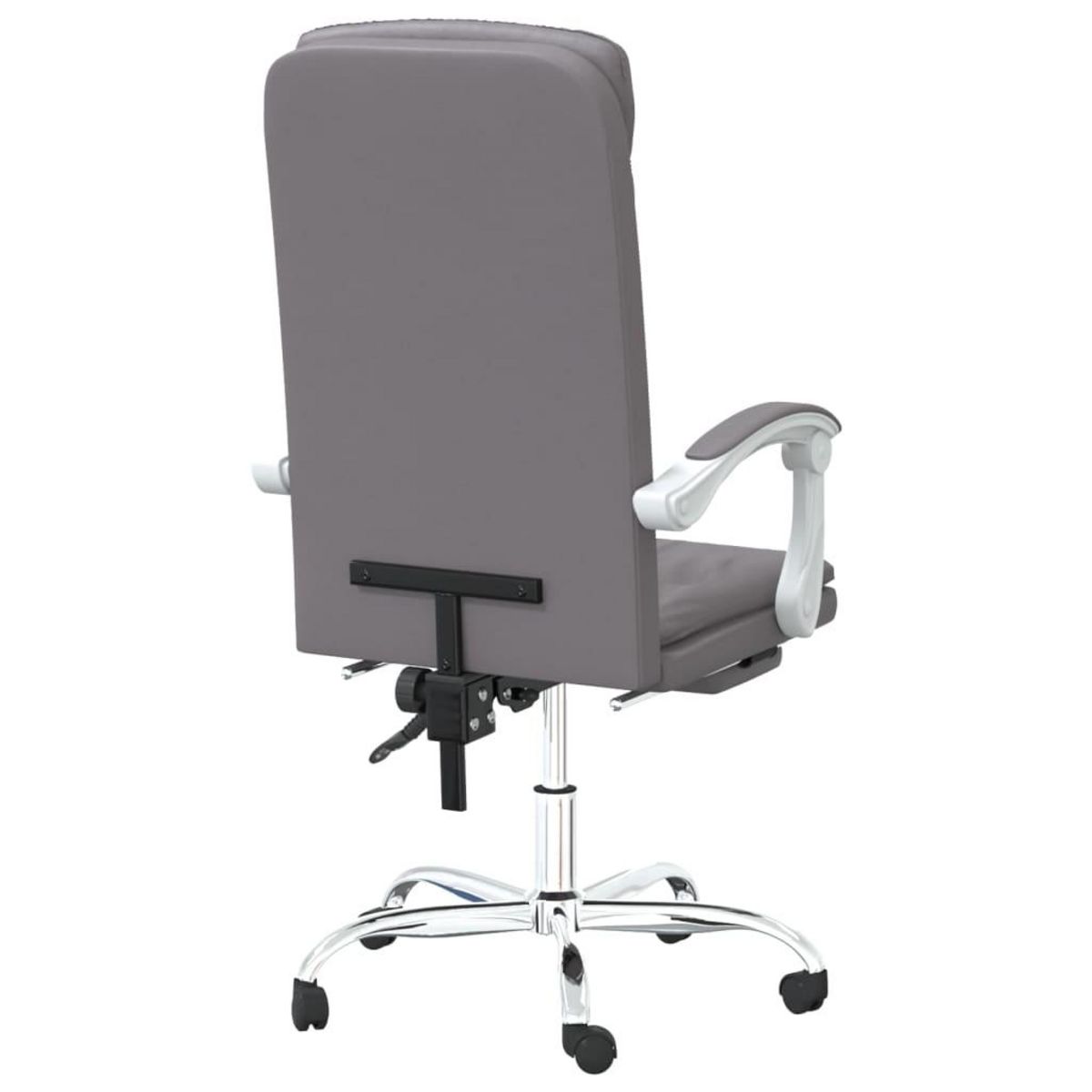 VIDAXL Fauteuil inclinable de bureau Gris Similicuir