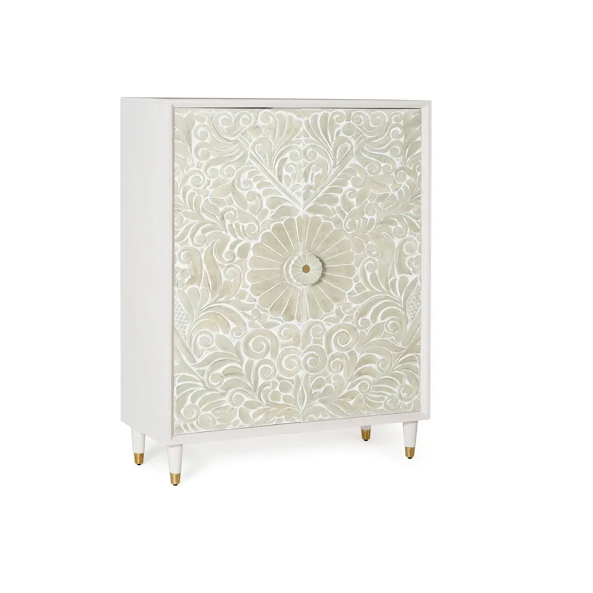 Voir la diapositive 2 : GINER Y COLOMER SL Armoire en bois de manguier 100cm style méditerranéen moderne