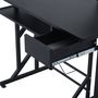 Voir la diapositive 4 : HOMCOM Bureau informatique design en mdf 90 l x 50 i x 95h cm noir