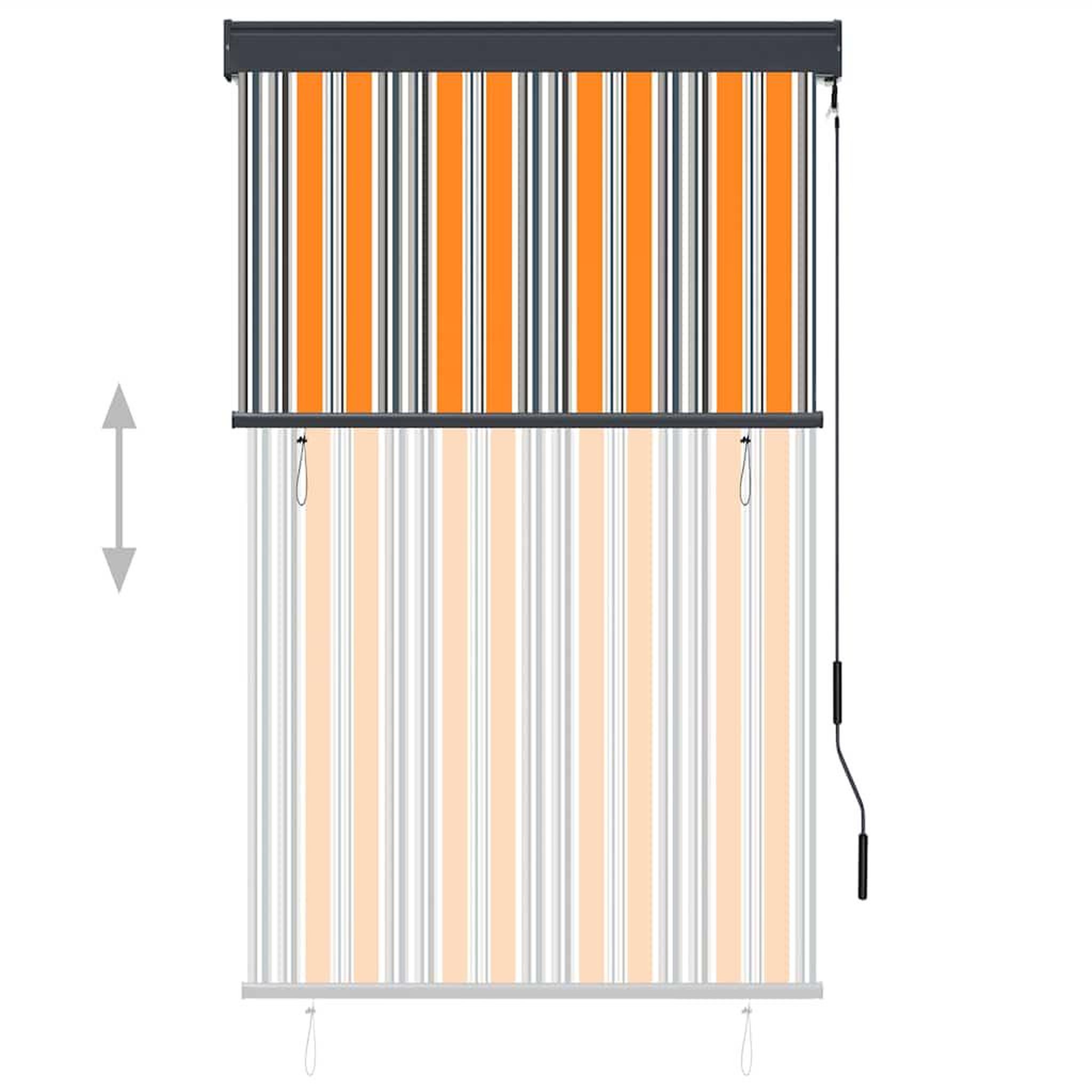Voir la diapositive 3 : VIDAXL Store roulant d'exterieur 100x250 cm Jaune et bleu