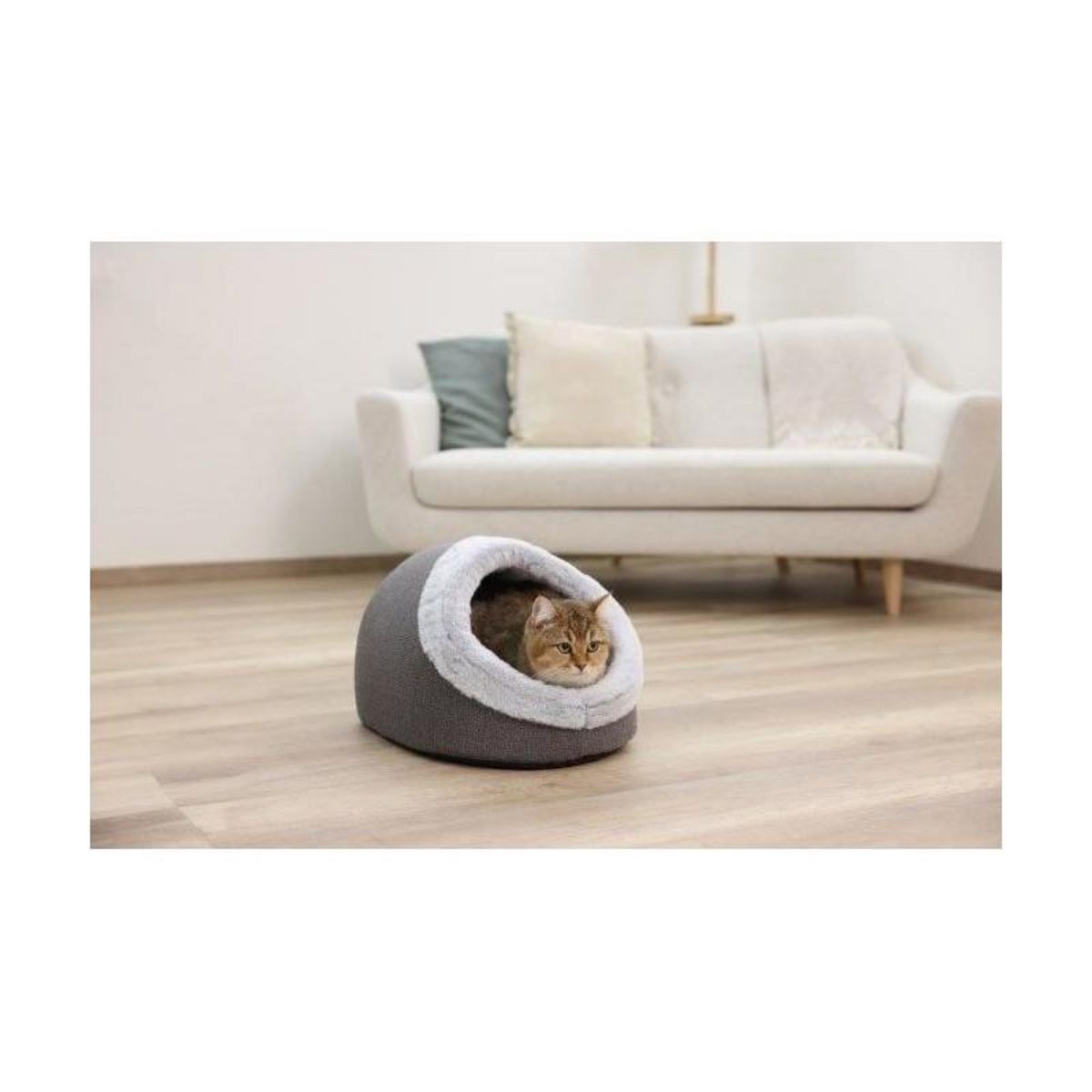 KERBL Igloo pour chats - KERBL - JANA - 35 x 41 x 30 cm - Gris