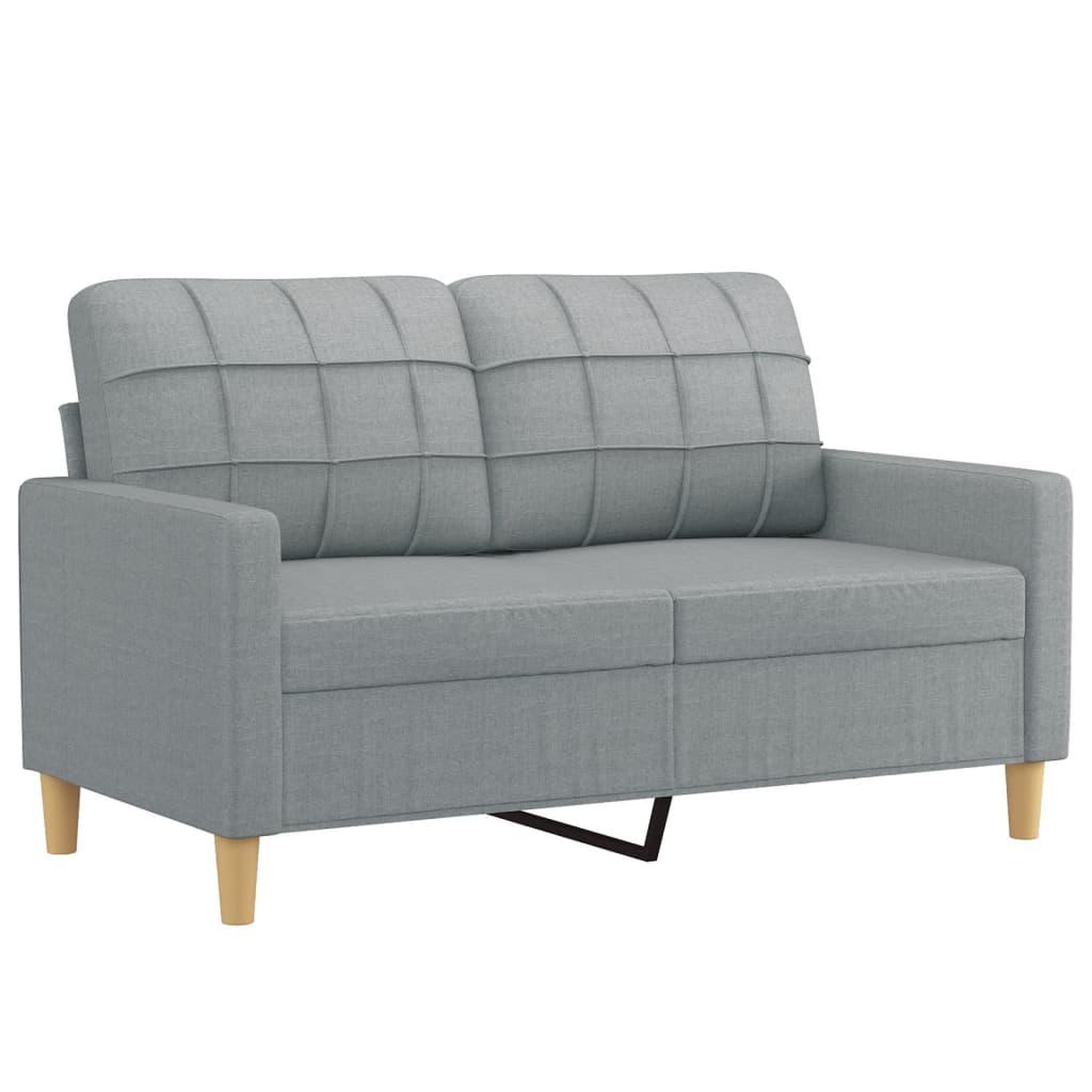 Voir la diapositive 3 : VIDAXL Ensemble de canapes 2 pcs avec coussins Gris clair Tissu