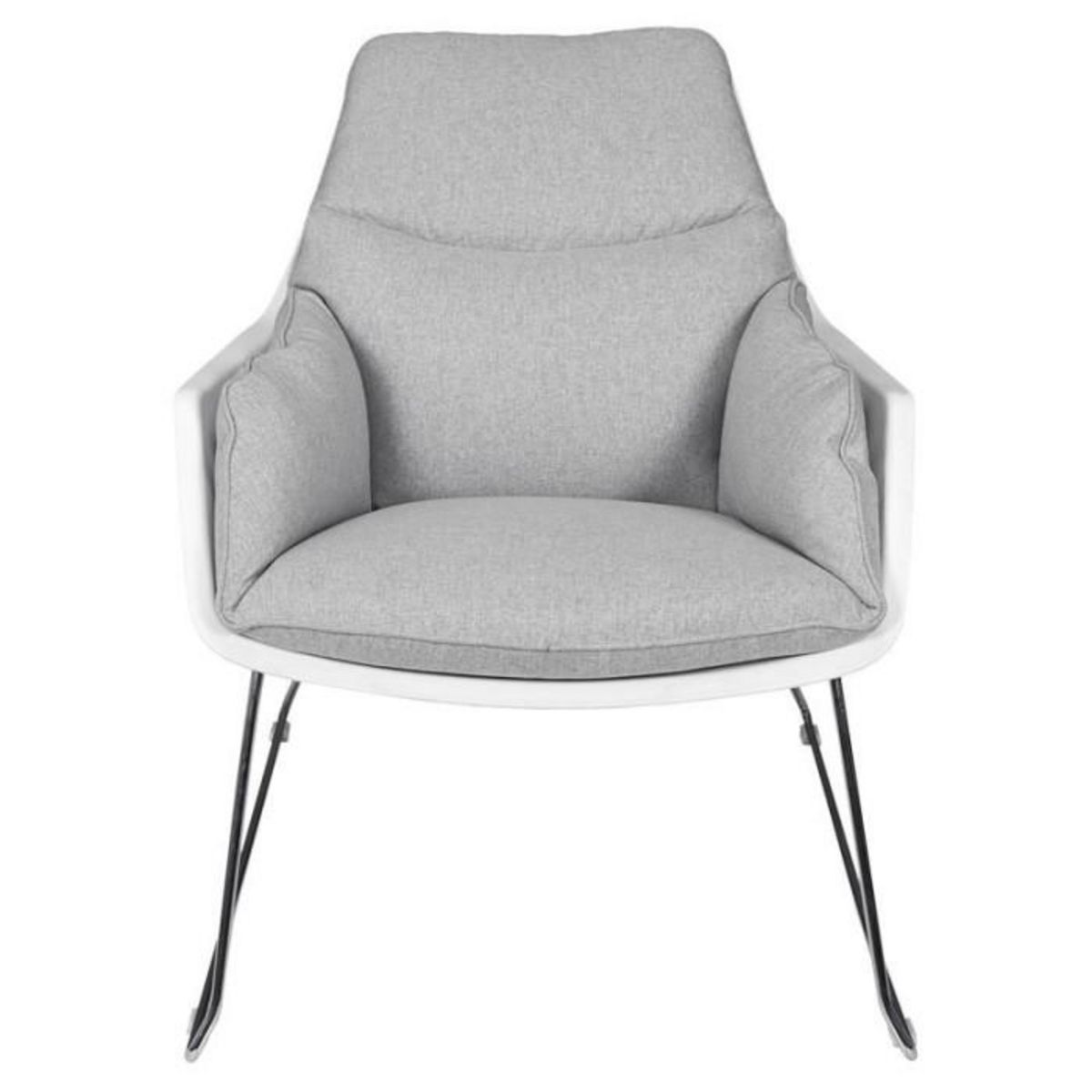 Paris Prix Fauteuil en Tissu Design  Mora  93cm Gris