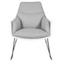 Voir la diapositive 2 : Paris Prix Fauteuil en Tissu Design  Mora  93cm Gris