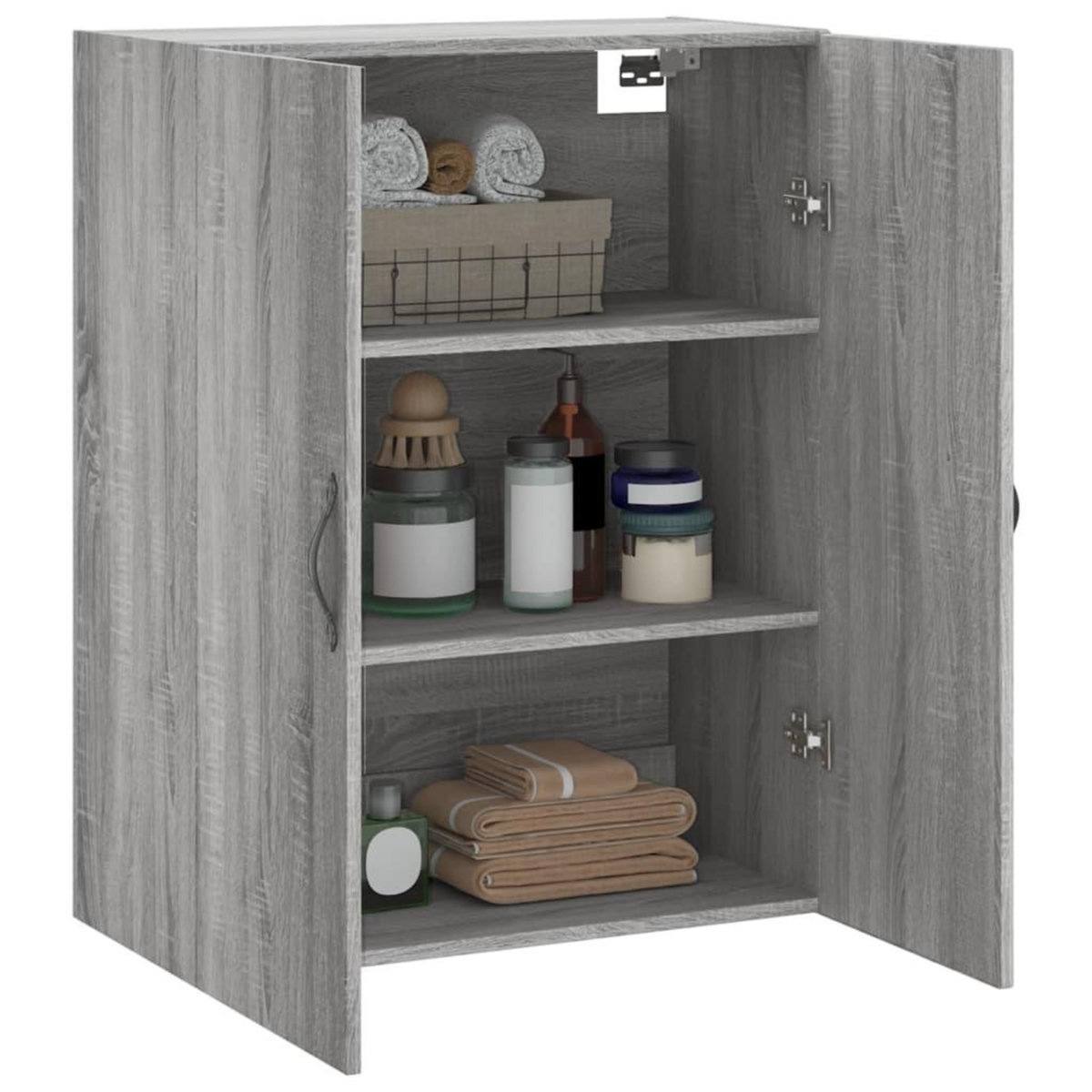 VIDAXL Armoire murale sonoma gris 69,5x34x90 cm bois d'ingenierie