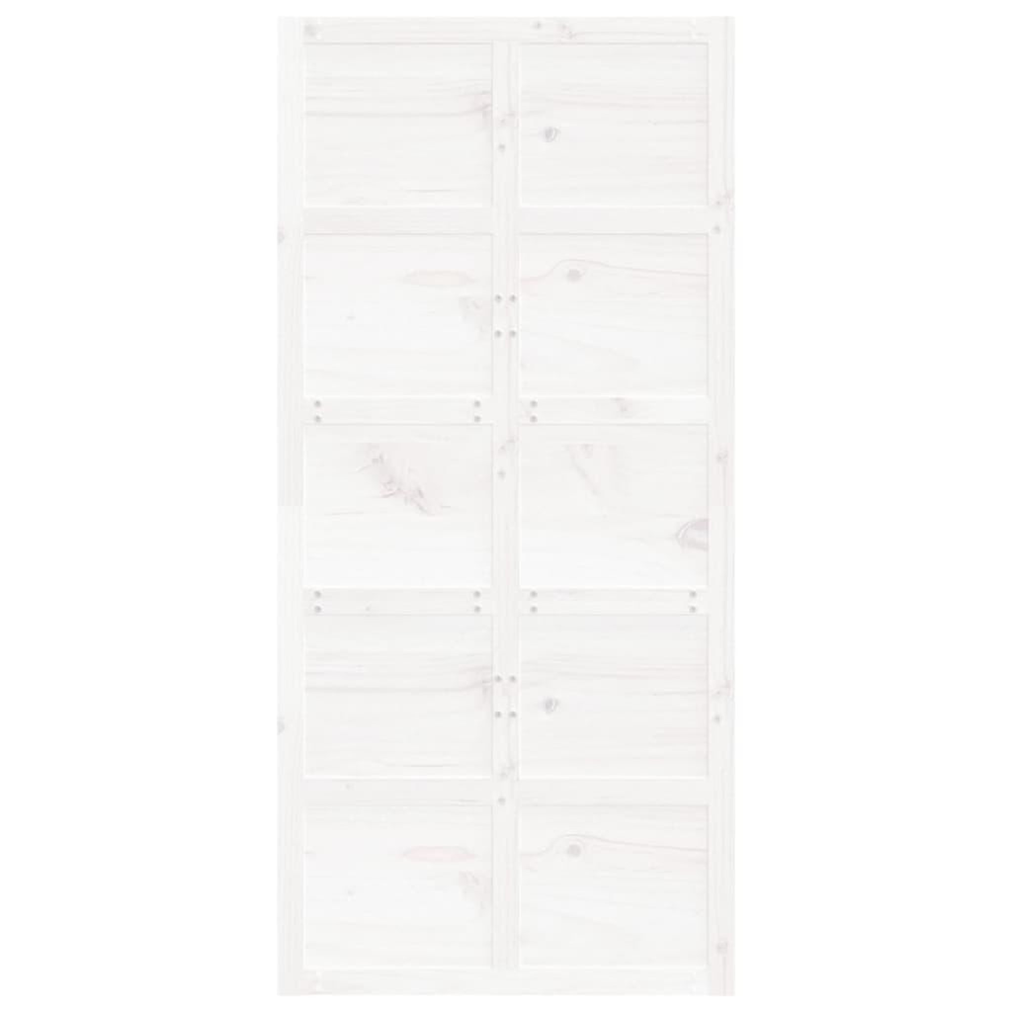 Voir la diapositive 5 : VIDAXL Porte de grange Blanc 100x1,8x214 cm Bois massif de pin