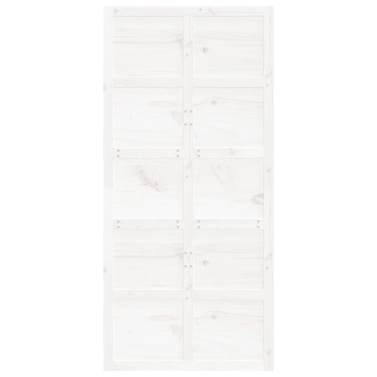 VIDAXL Porte de grange Blanc 100x1,8x214 cm Bois massif de pin