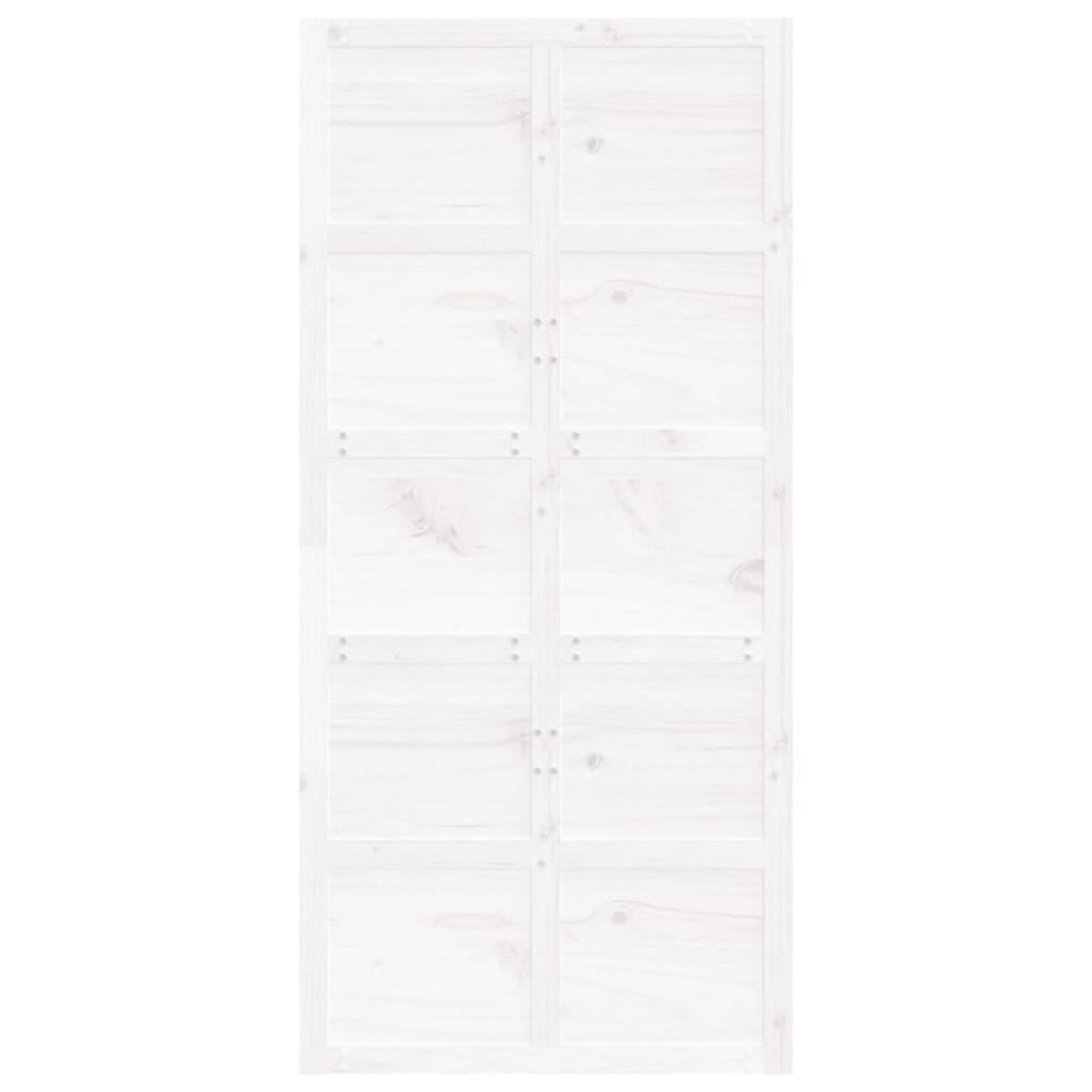 VIDAXL Porte de grange Blanc 100x1,8x214 cm Bois massif de pin