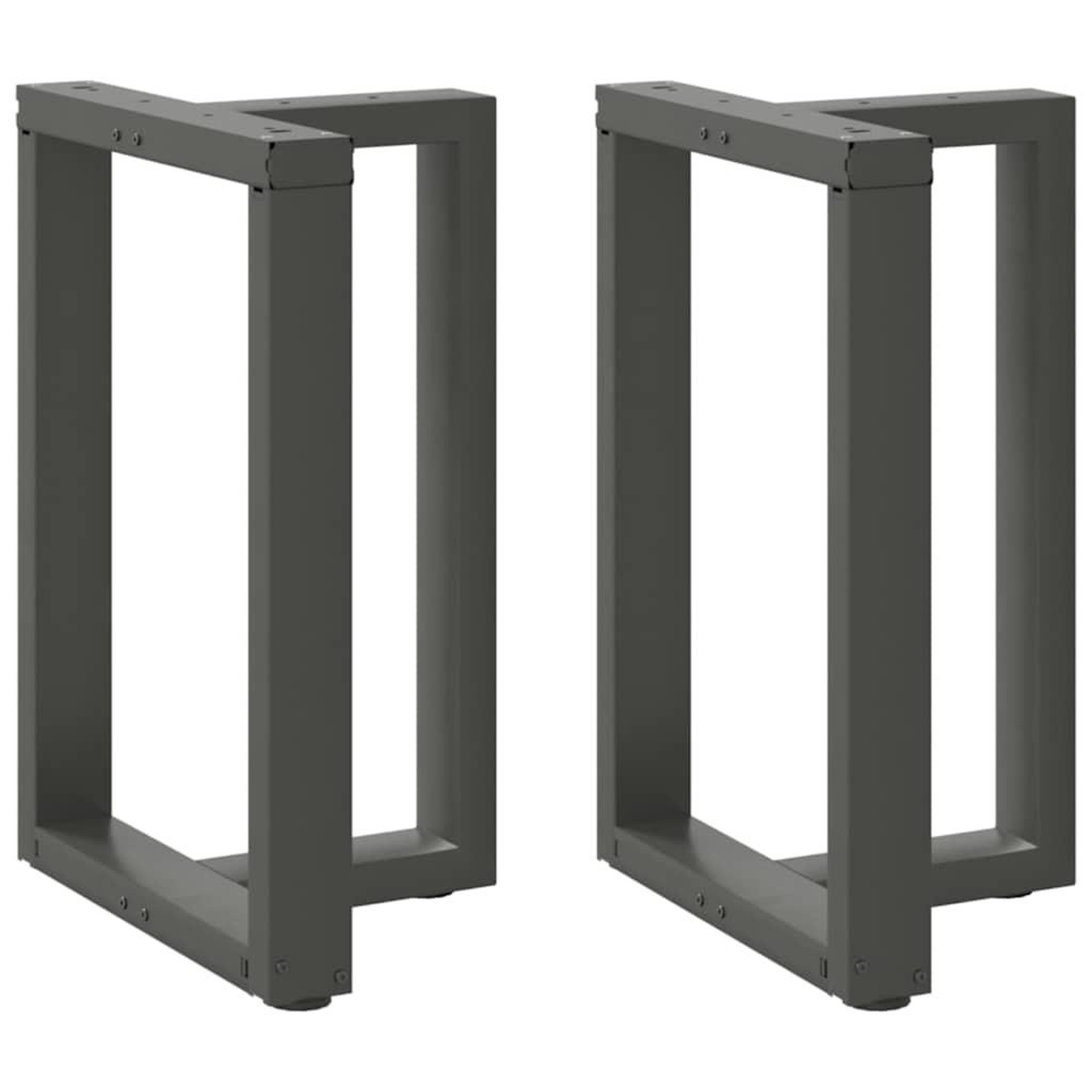 VIDAXL Pieds de table a manger forme de T 2 pcs 50x35x(72-73) cm acier
