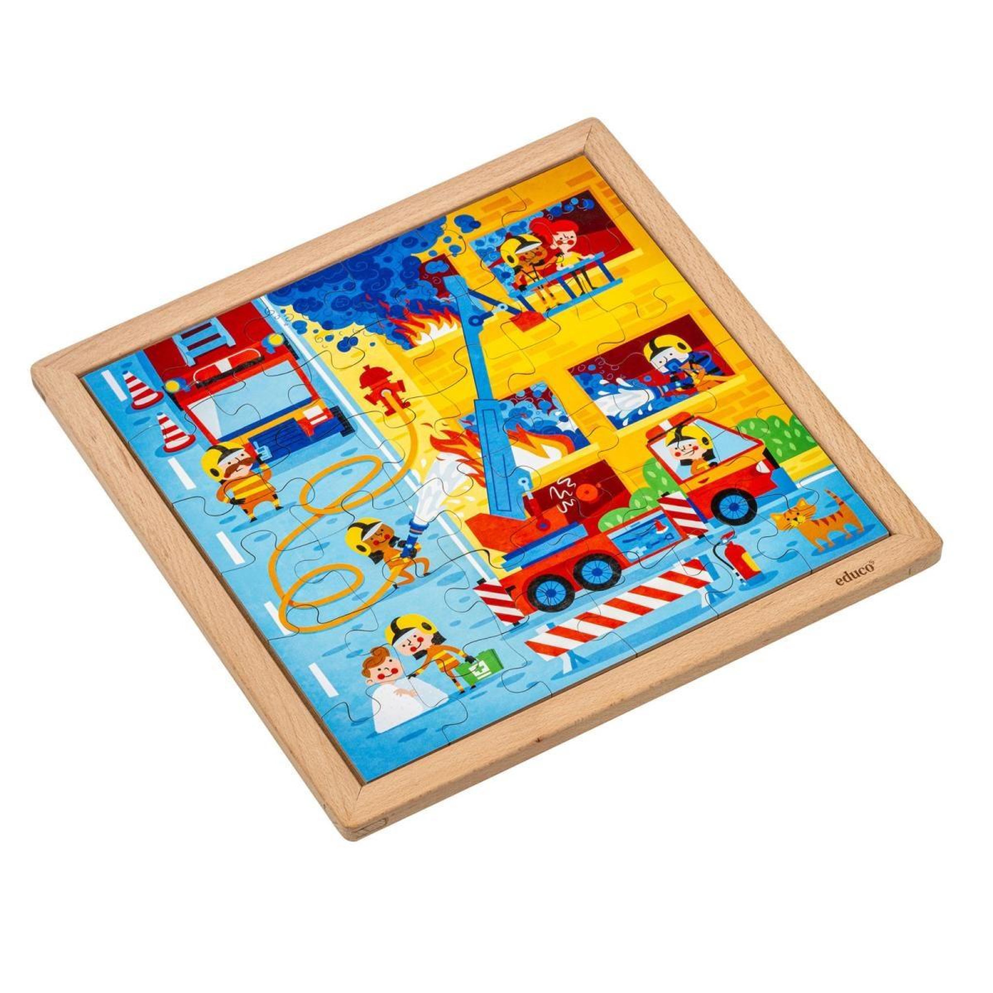 Voir la diapositive 3 : EDUCO Services d'urgence - pompiers — 36 pièces de puzzle