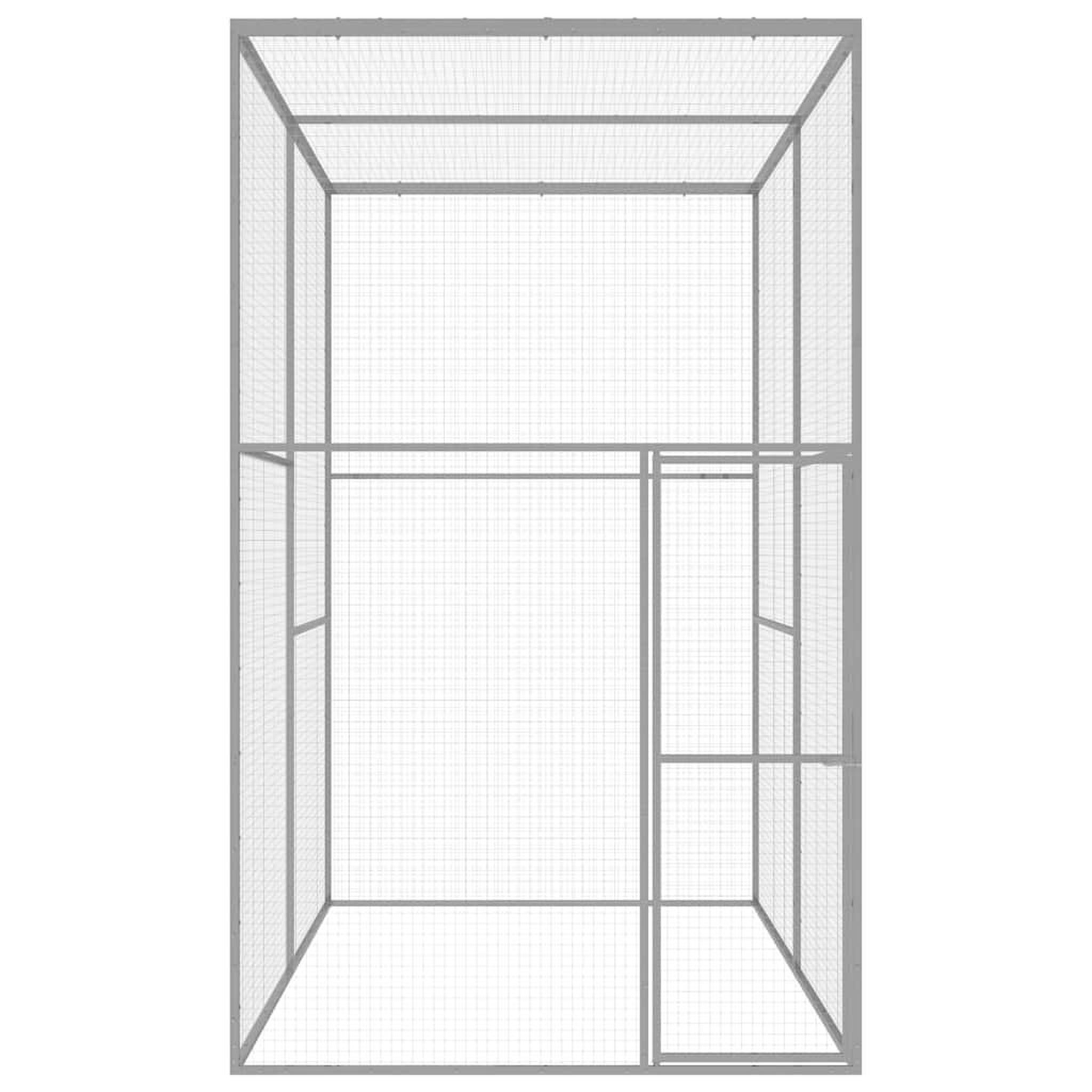 Voir la diapositive 2 : VIDAXL Cage pour chat 3x1,5x2,5 m Acier galvanise