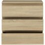 Voir la diapositive 3 : MARKET24 Commode CHELSEA 3 Tiroirs - Couleur chene - L 77,2 x P 42 x H 79,9 cm