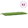Voir la diapositive 4 : VIDAXL Coussins de banc de jardin lot de 2 vert melange tissu