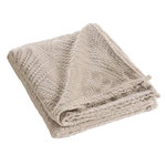 Paris Prix Plaid Uni en Flanelle  Nelia  125x150cm Taupe