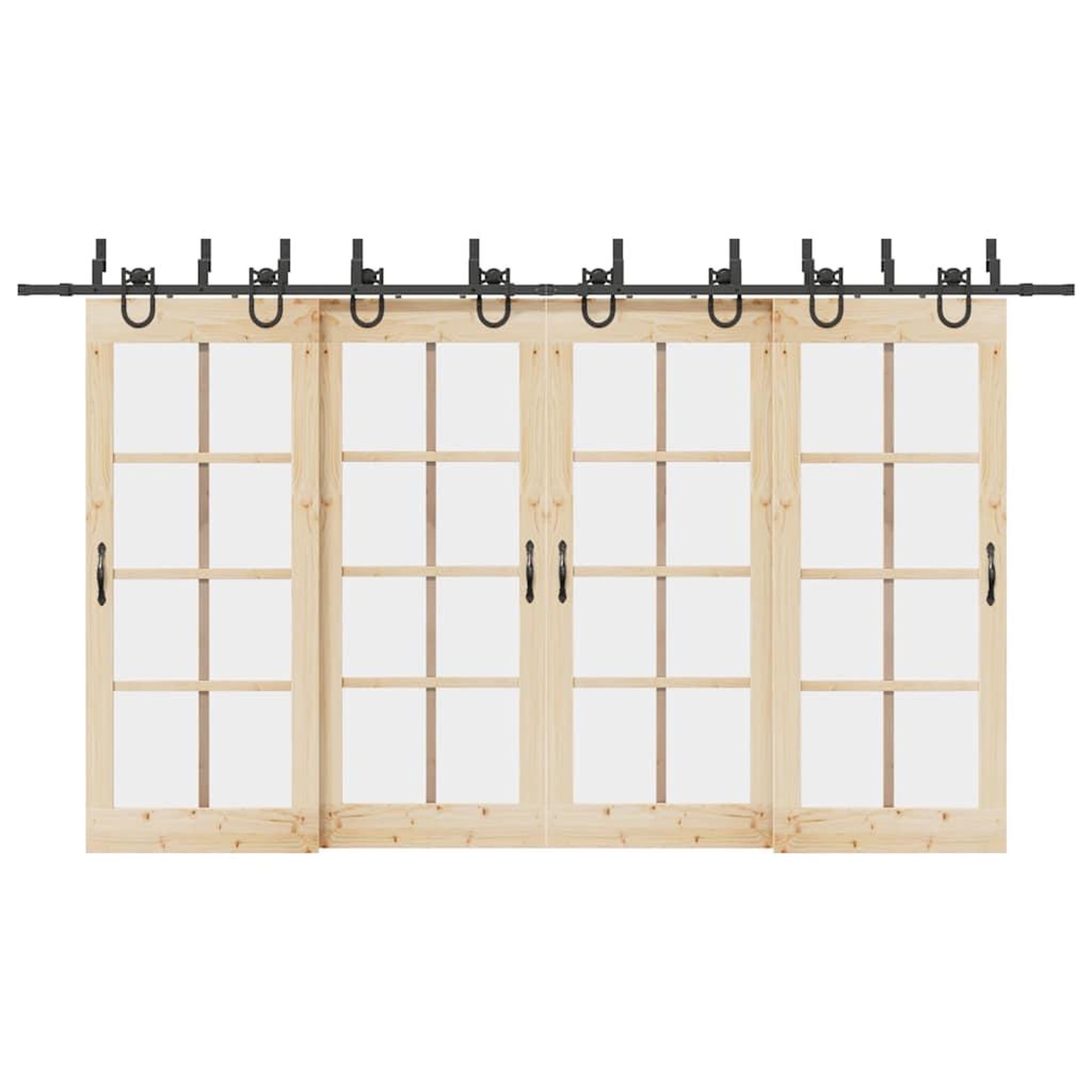 VIDAXL Kit de quincaillerie de porte coulissante 400 cm acier noir