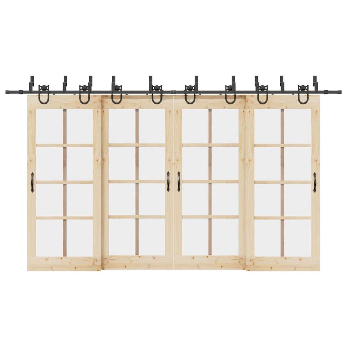 VIDAXL Kit de quincaillerie de porte coulissante 400 cm acier noir