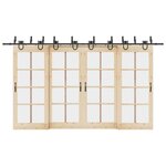 VIDAXL Kit de quincaillerie de porte coulissante 400 cm acier noir