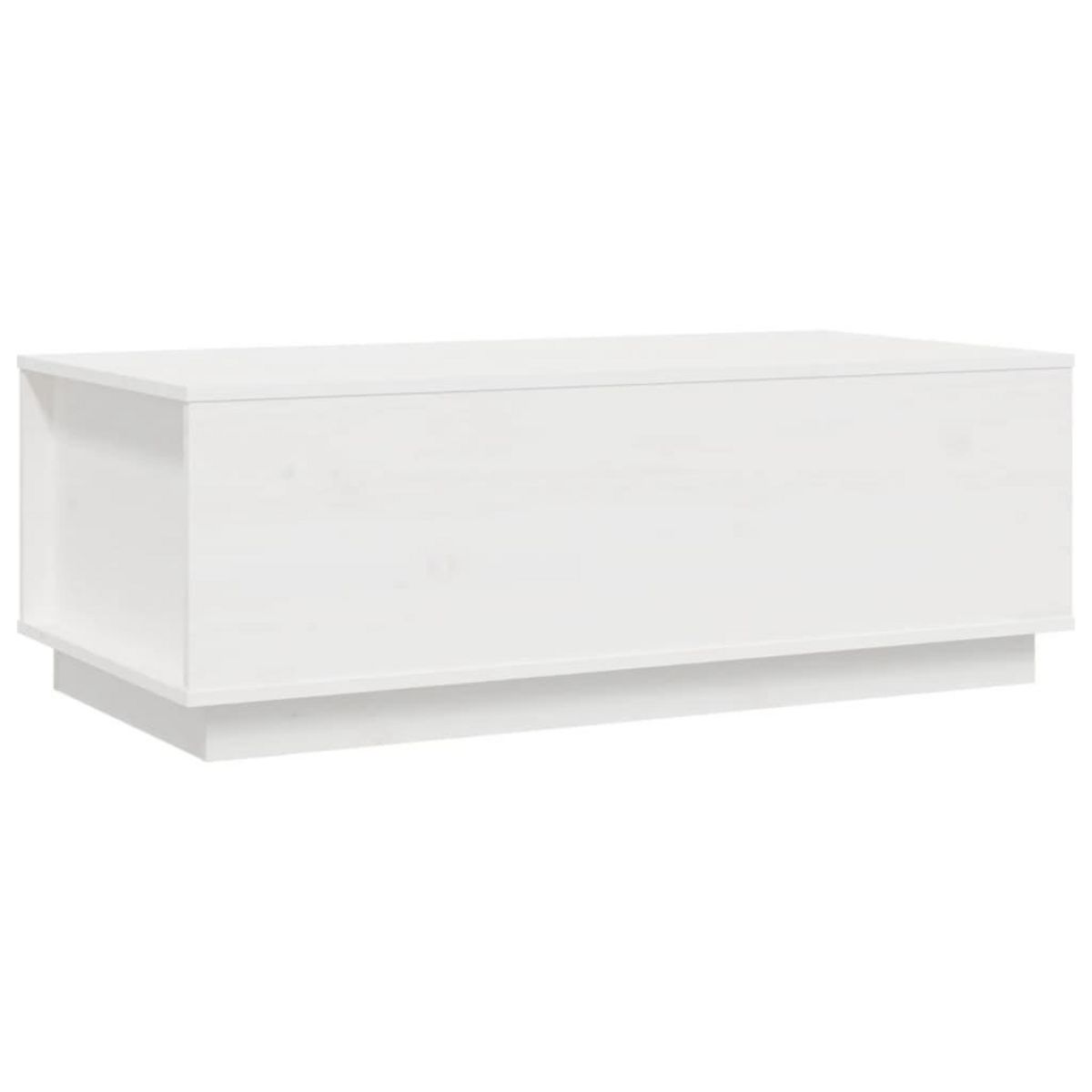 VIDAXL Table basse Blanc 100x50x35 cm Bois massif de pin