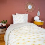 COTE DECO Housse de couette 140x200 HELIS + 1 taie microfibre