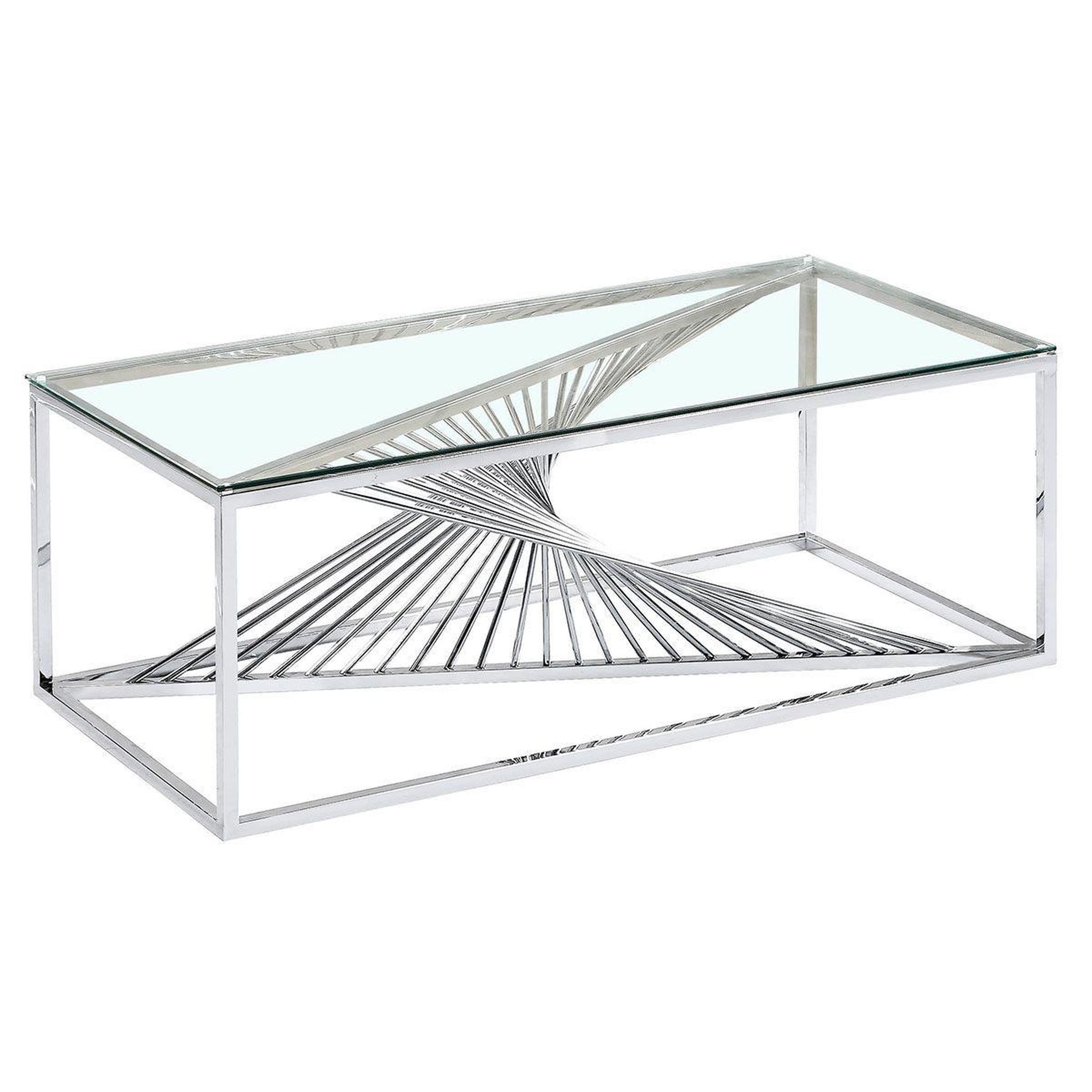 Voir la diapositive 1 : Paris Prix Table basse design en verre  tanya  120cm argent