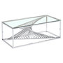 Voir la diapositive 1 : Paris Prix Table Basse Design en Verre  Tanya  120cm Argent