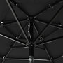 Voir la diapositive 5 : VIDAXL Parasol de jardin a 3 niveaux avec mat en aluminium noir