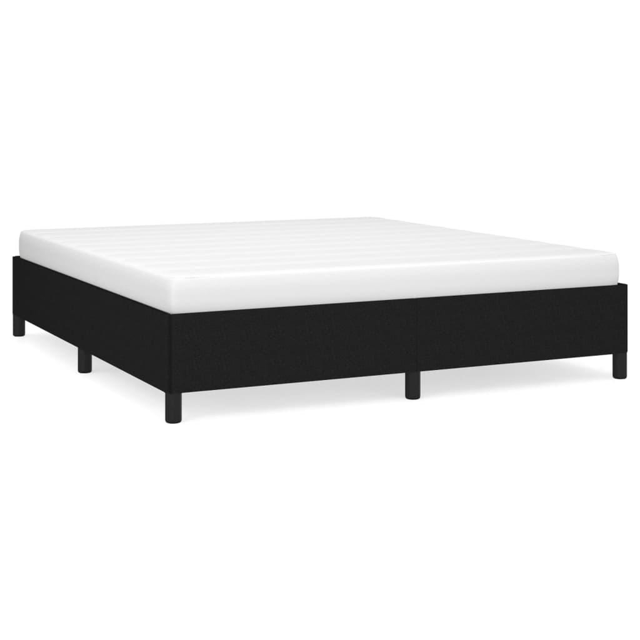 Voir la diapositive 2 : VIDAXL Cadre de lit sans matelas noir 180x200 cm tissu