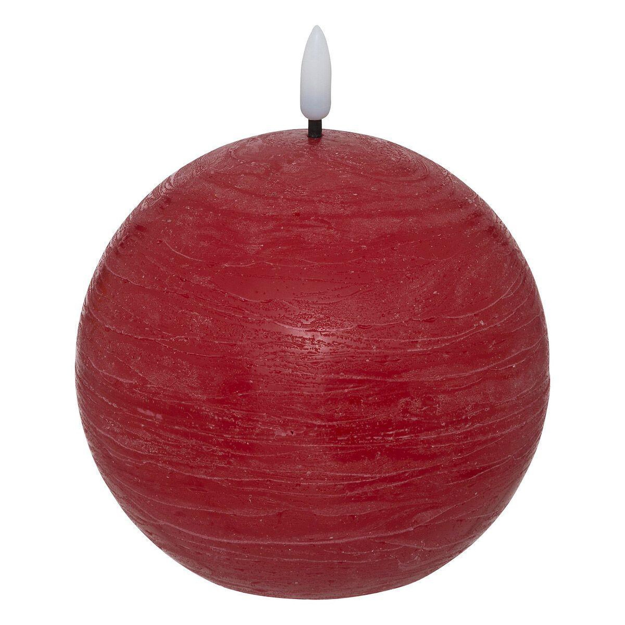 ATMOSPHERA Bougie Boule à LED  Molia  8cm Rouge