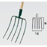 Leborgne Fourche à fumier/maïs 5 dents - 30 cm - manche bois certifié PEFC 100%