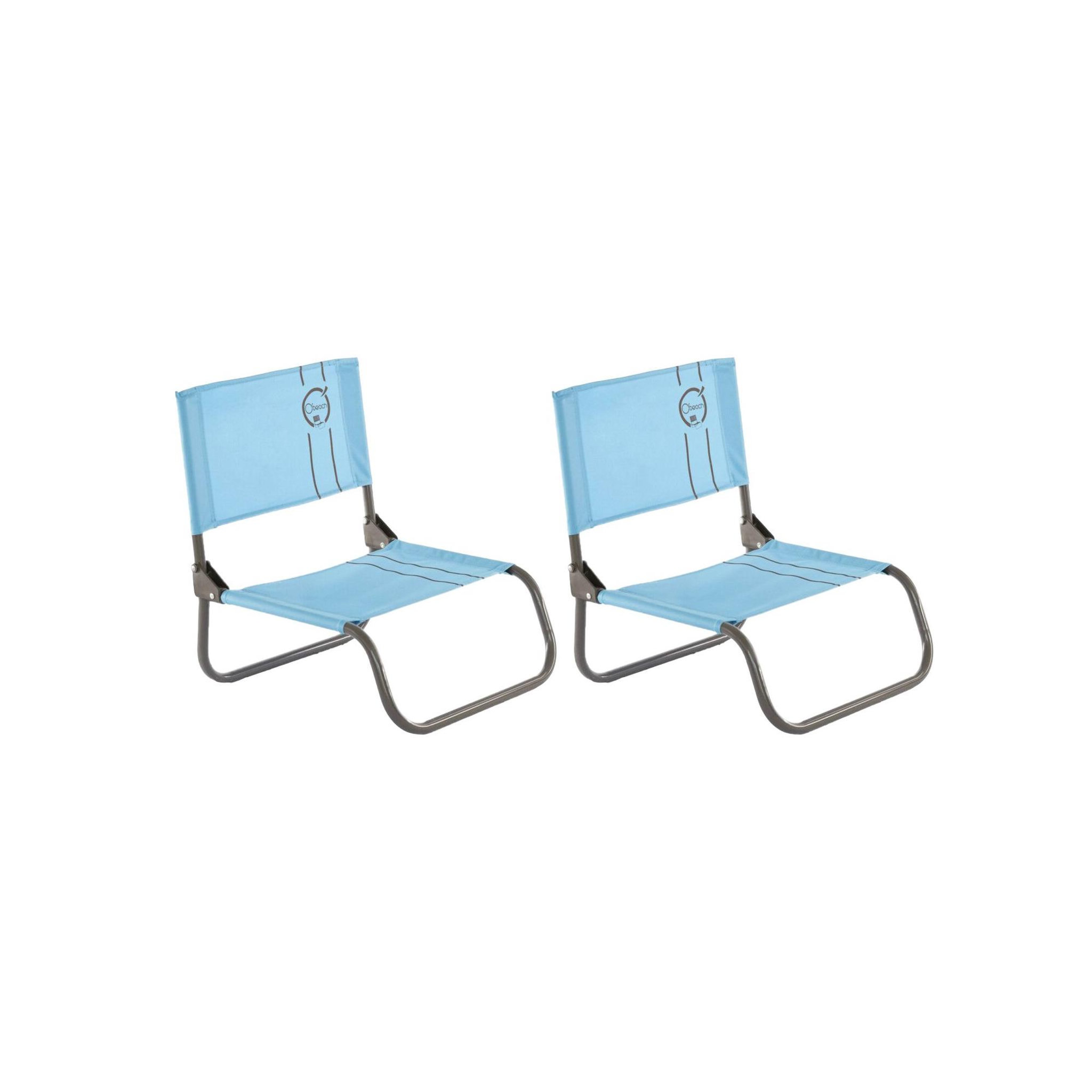 O'Beach Lot de 2 chaises cale-dos de plage 1 pliure - o'beach - dimensions : 40 x 50 x 45 cm