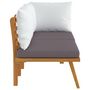 Voir la diapositive 4 : VIDAXL Salon de jardin 2 pcs avec coussins Bois d'acacia solide