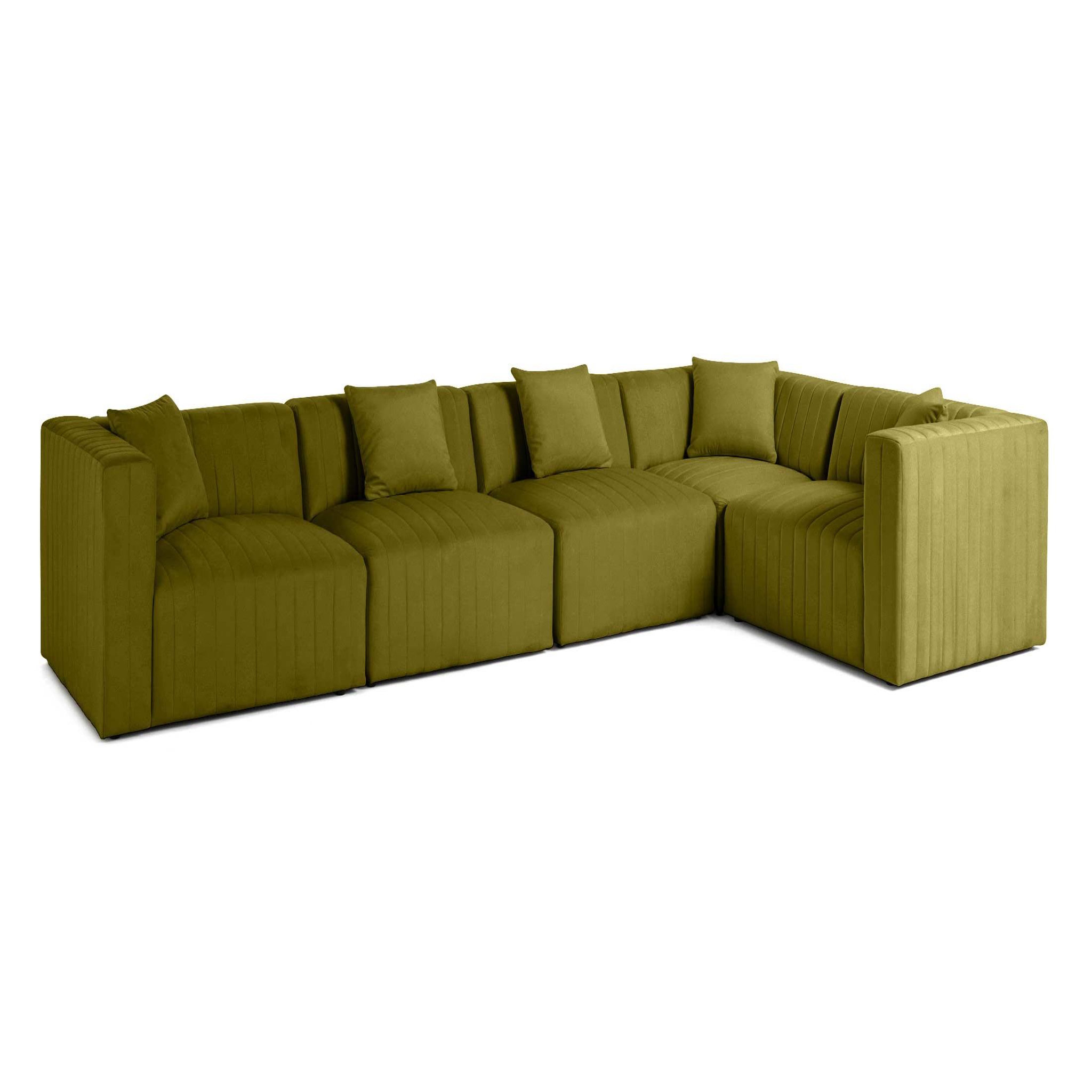 Voir la diapositive 3 : BEST MOBILIER Nova - canapé modulable d'angle réversible - 6 places - en velours