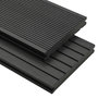 Voir la diapositive 1 : VIDAXL Panneaux de terrasse solides et accessoires WPC 10 m^2 4 m Noir