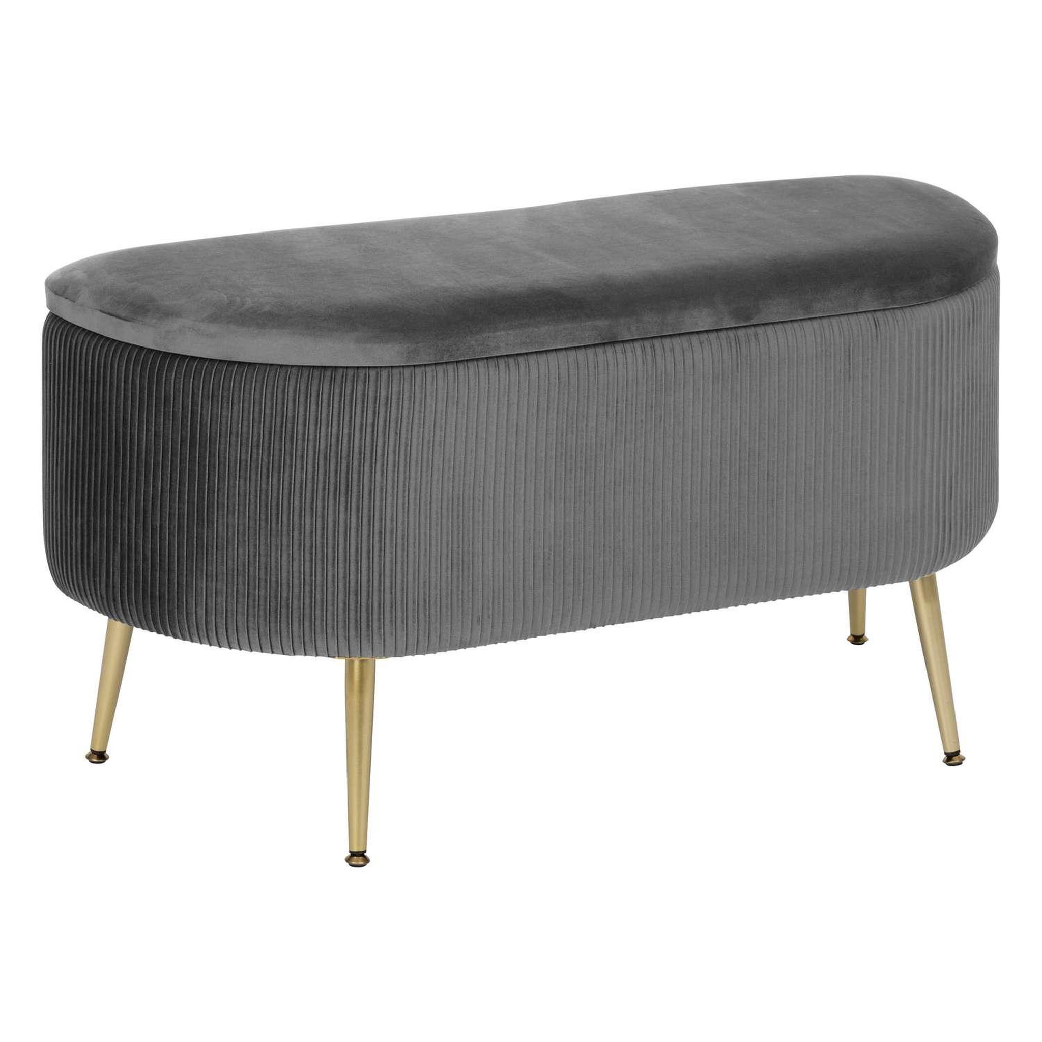 Voir la diapositive 1 : ATMOSPHERA Banc de rangement en velours SOLARO