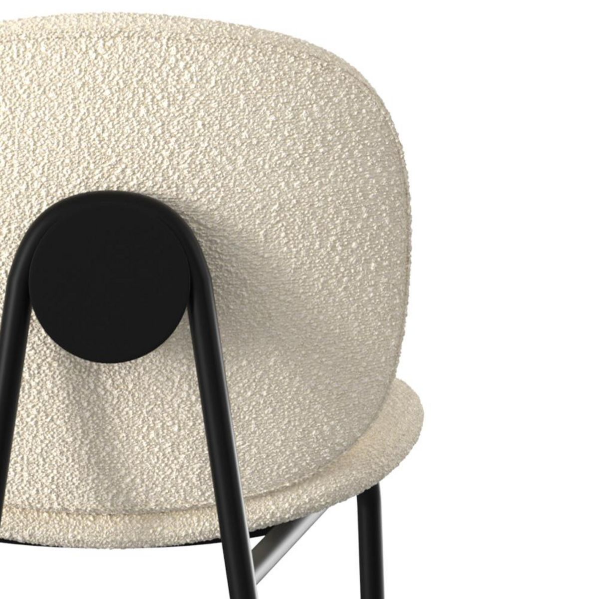 Rendez vous déco Lot de 2 chaises pour îlot central en tissu bouclé beige 63,5 cm - Iris