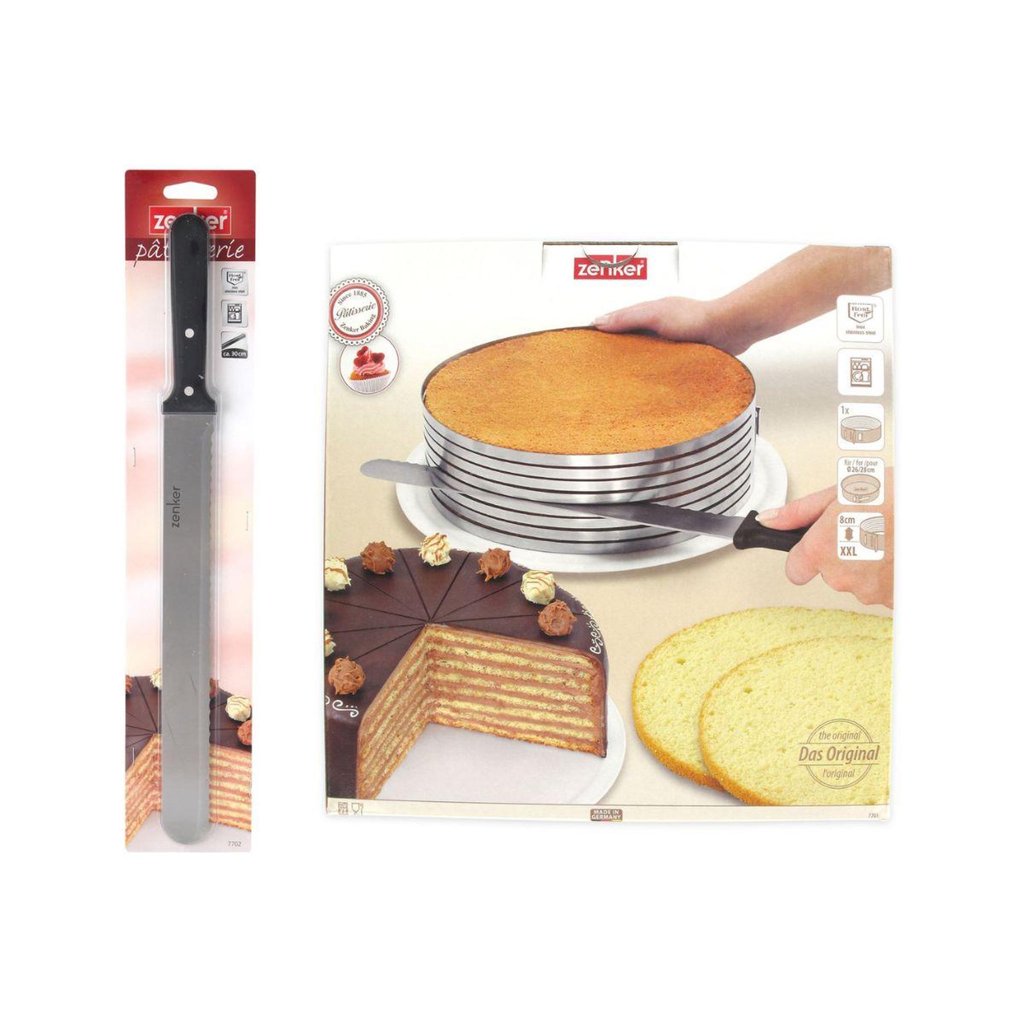 Voir la diapositive 6 : ZENKER Ensemble de 2 ustensiles de pâtisserie pour layer cakes zenker