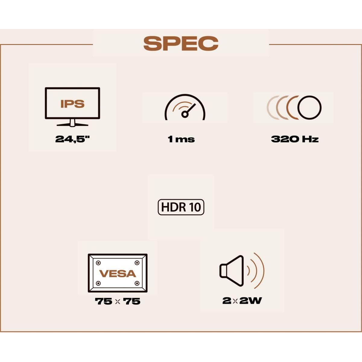 JAPANNEXT Ecran PC Gamer JN-IPS245G320F-HSP 24''