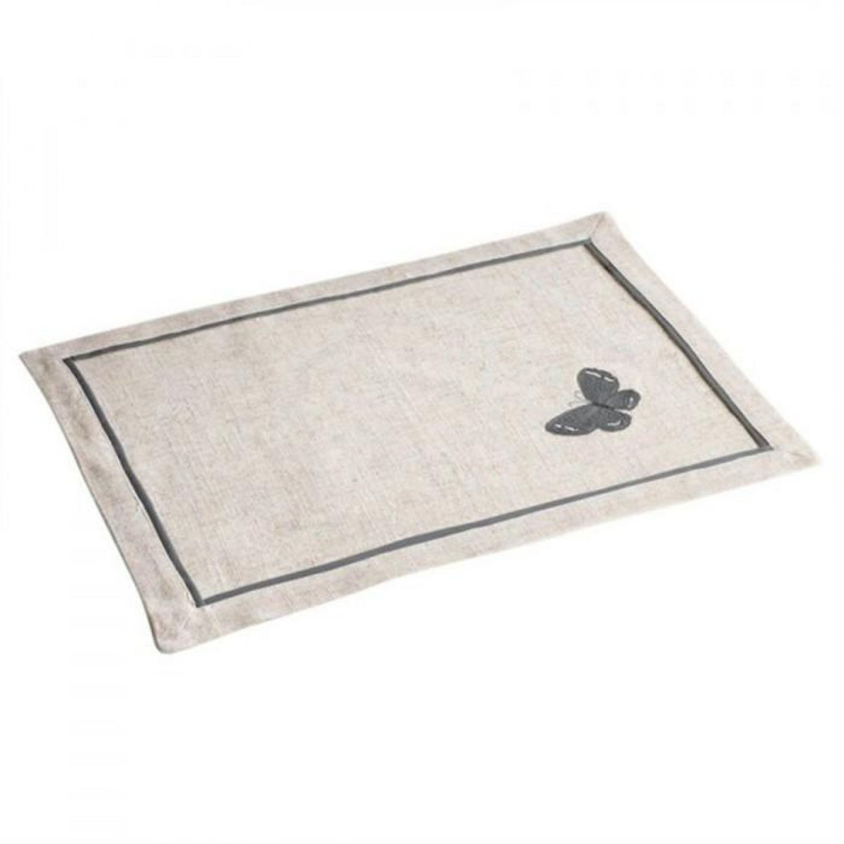 Paris Prix Set de Table Brodé  Opaline  33x45cm Gris
