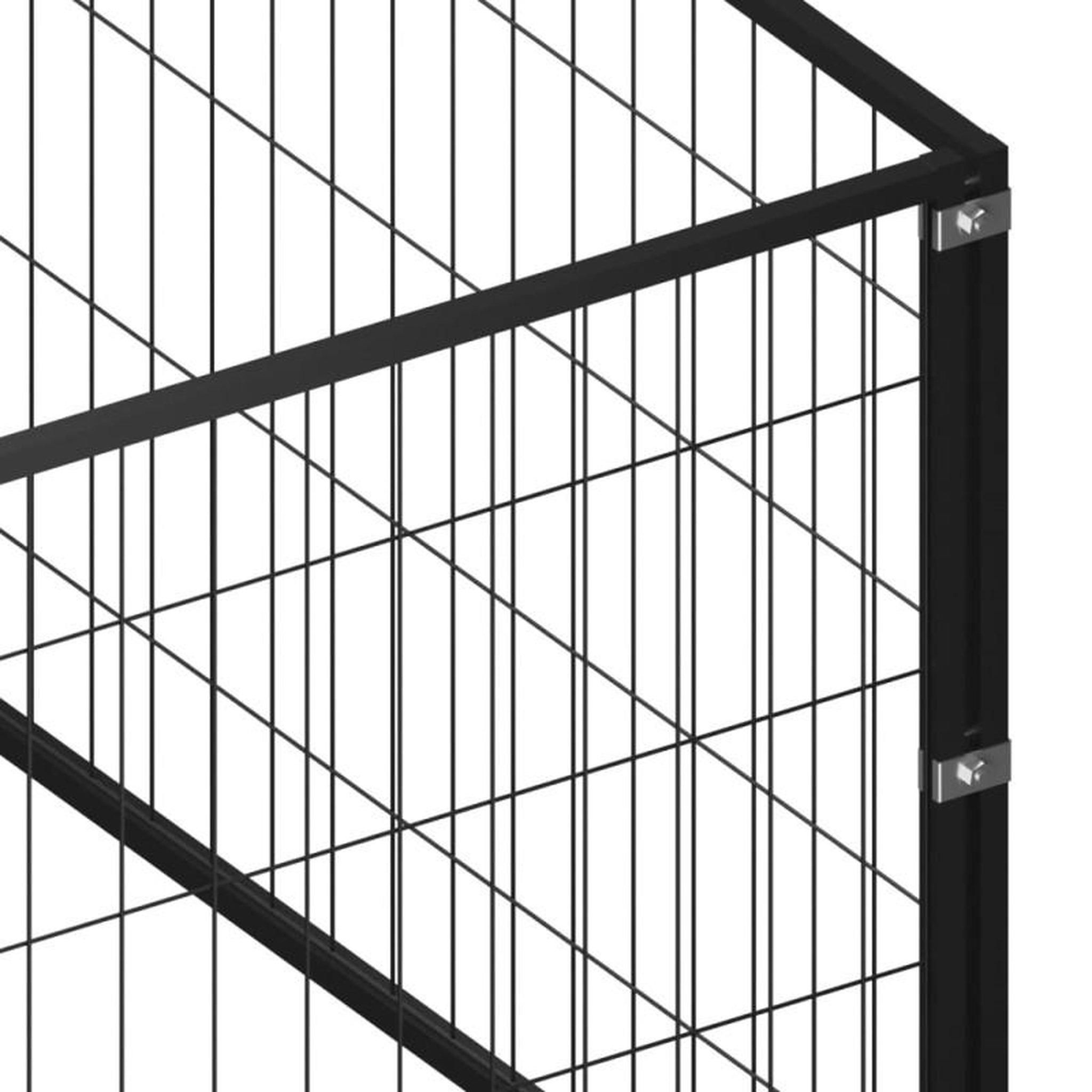 Voir la diapositive 4 : VIDAXL Chenil Noir 8 m² Acier