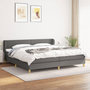 Voir la diapositive 1 : VIDAXL Sommier a lattes de lit avec matelas Gris fonce 200x200cm Tissu