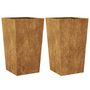 Voir la diapositive 2 : VIDAXL Jardinieres 2 pcs 45x45x75 cm acier resistant aux intemperies